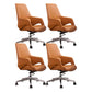 Modern Upholstered Office Chair Ergonomics Task Chair with Metal Base