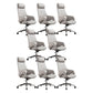 Modern Upholstered Office Chair Ergonomics Task Chair with Metal Base