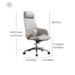 Modern Upholstered Office Chair Ergonomics Task Chair with Metal Base