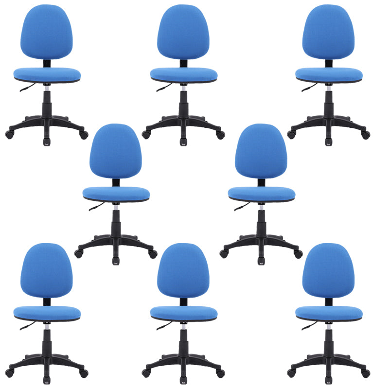 Chaise de bureau pivotante à dos mi-arrière chaise de bureau de support lombaire avec roues