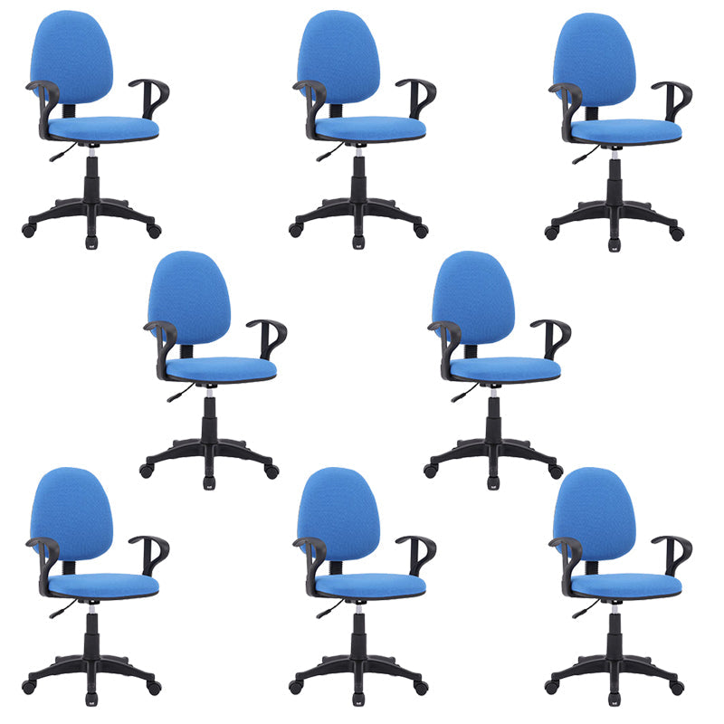 Chaise de bureau pivotante à dos mi-arrière chaise de bureau de support lombaire avec roues