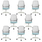 Deluxe Chair With Breathable AirGrid Back Fixed Arms White Frame Office Chair