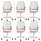 Deluxe Chair With Breathable AirGrid Back Fixed Arms White Frame Office Chair