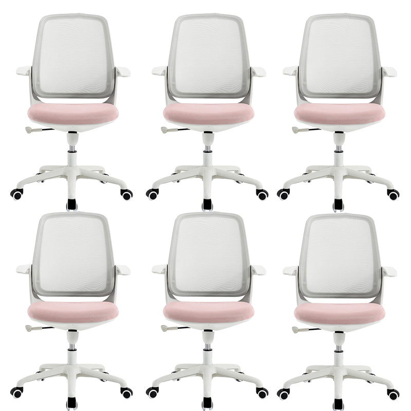 Deluxe Chair With Breathable AirGrid Back Fixed Arms White Frame Office Chair