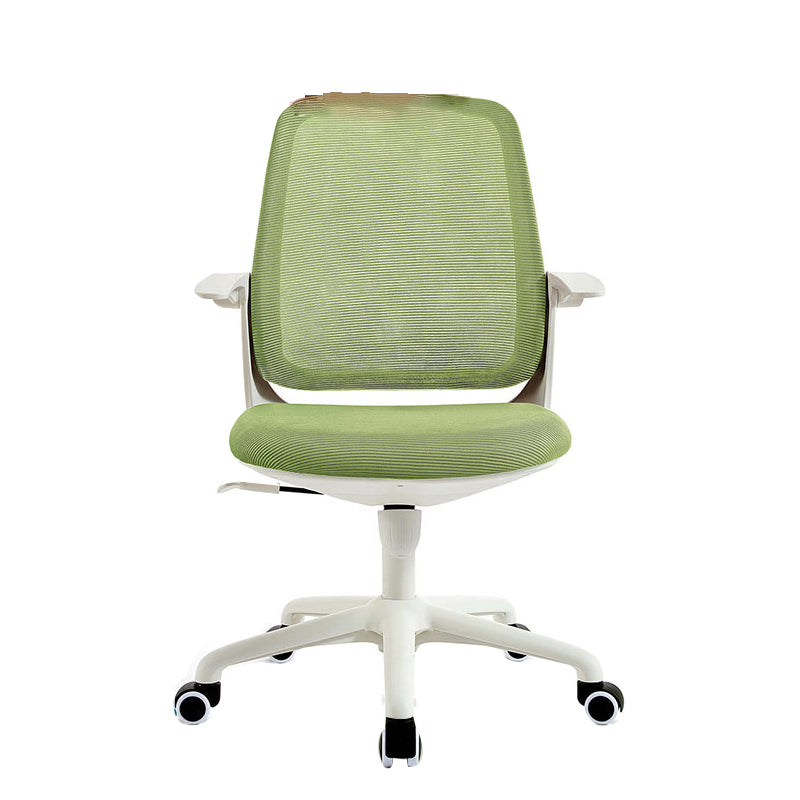 Deluxe Chair With Breathable AirGrid Back Fixed Arms White Frame Office Chair
