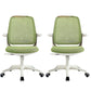 Deluxe Chair With Breathable AirGrid Back Fixed Arms White Frame Office Chair