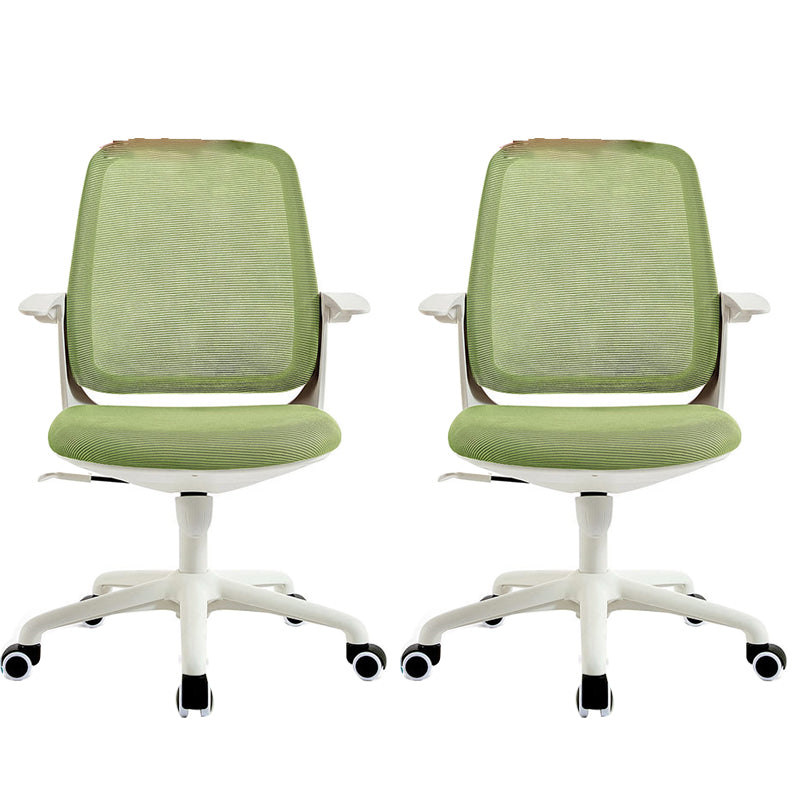 Deluxe Chair With Breathable AirGrid Back Fixed Arms White Frame Office Chair
