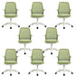 Deluxe Chair With Breathable AirGrid Back Fixed Arms White Frame Office Chair