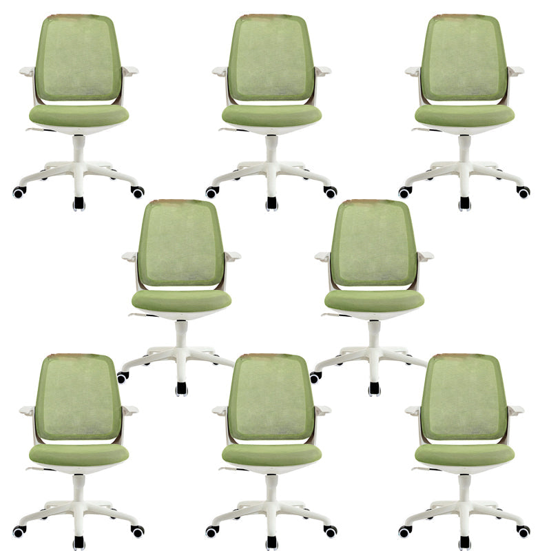 Deluxe Chair With Breathable AirGrid Back Fixed Arms White Frame Office Chair