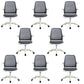 Deluxe Chair With Breathable AirGrid Back Fixed Arms White Frame Office Chair