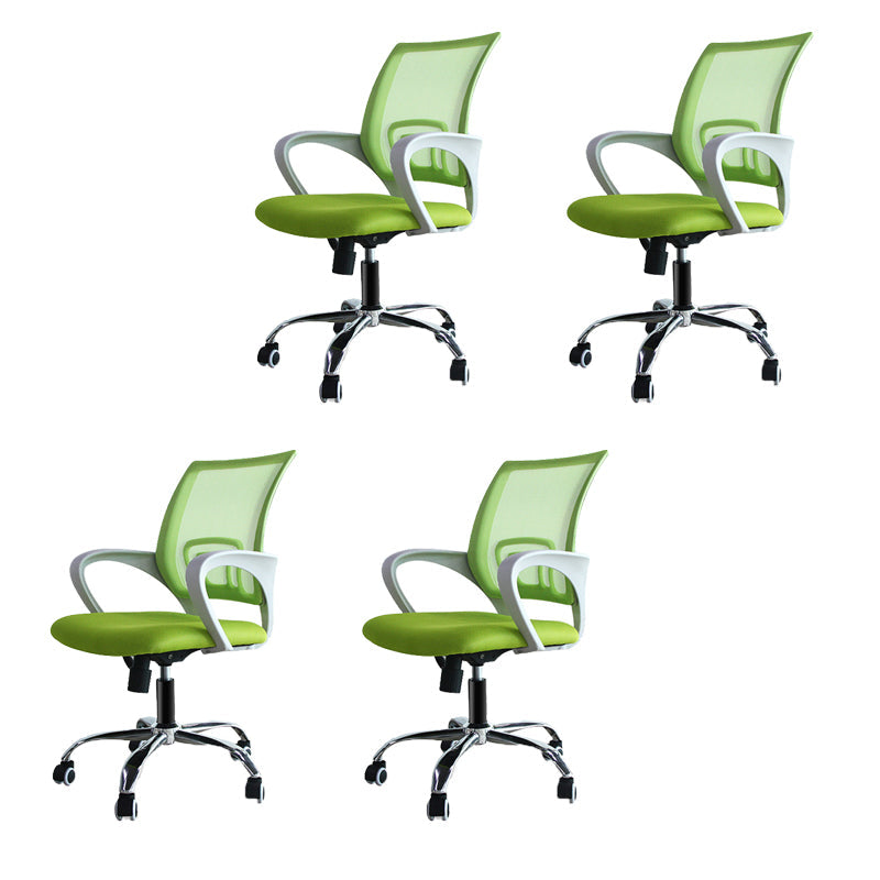 Modern Fixed Arms Office Chair Steel Height-adjustable Desk Chair