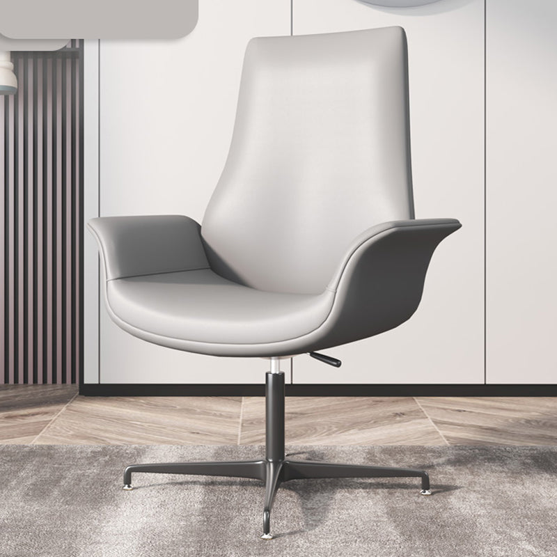 Silla de oficina tapizada moderna silla de tareas de brazo fijo con base de acero