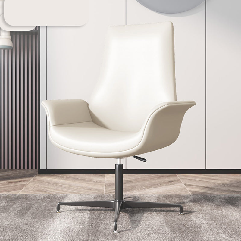 Silla de oficina tapizada moderna silla de tareas de brazo fijo con base de acero