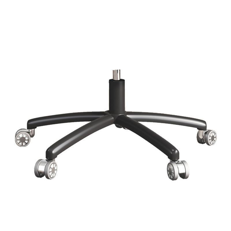 Silla de oficina tapizada moderna silla de tareas de brazo fijo con base de acero