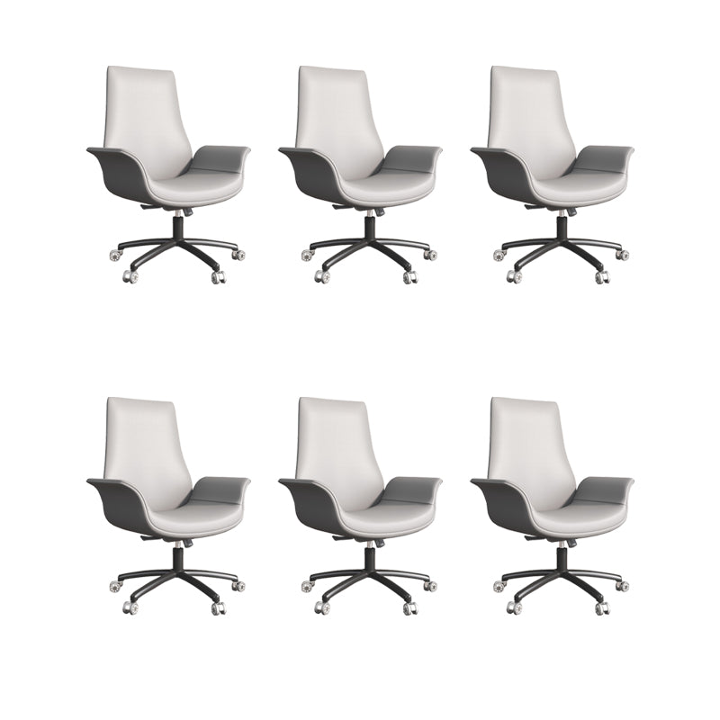 Silla de oficina tapizada moderna silla de tareas de brazo fijo con base de acero