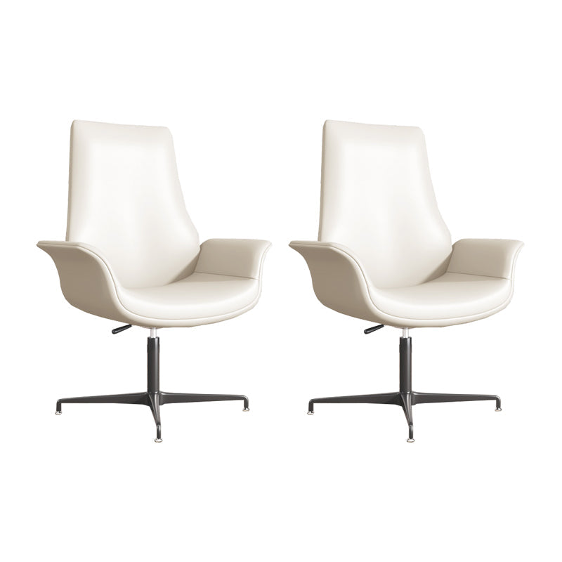 Silla de oficina tapizada moderna silla de tareas de brazo fijo con base de acero