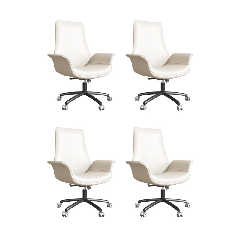 Silla de oficina tapizada moderna silla de tareas de brazo fijo con base de acero