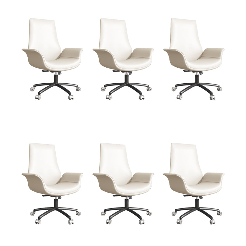 Silla de oficina tapizada moderna silla de tareas de brazo fijo con base de acero