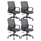 Modern Breathable Mesh Office Chair Nylon Fixed Arm Task Chair 4 Piece Set Nylon Without Headrest Clearhalo 'furn' 'furn_office_chair' 'Furniture' 'Office Chairs' 'Office Furniture' 'office_chair' 5671283