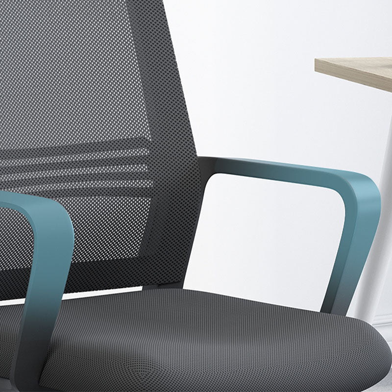 Modern Breathable Mesh Office Chair Nylon Fixed Arm Task Chair Clearhalo 'furn' 'furn_office_chair' 'Furniture' 'Office Chairs' 'Office Furniture' 'office_chair' 5671289