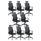 Modern Breathable Mesh Office Chair Nylon Fixed Arm Task Chair 8 Piece Set Nylon With Headrest Clearhalo 'furn' 'furn_office_chair' 'Furniture' 'Office Chairs' 'Office Furniture' 'office_chair' 5671302