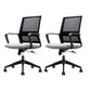 Ergonomic Mesh Mid-Back Desk Chair Tilt Mechanism Office Chair Grey 2 Piece Set Clearhalo 'furn' 'furn_office_chair' 'Furniture' 'Office Chairs' 'Office Furniture' 'office_chair' 5671314