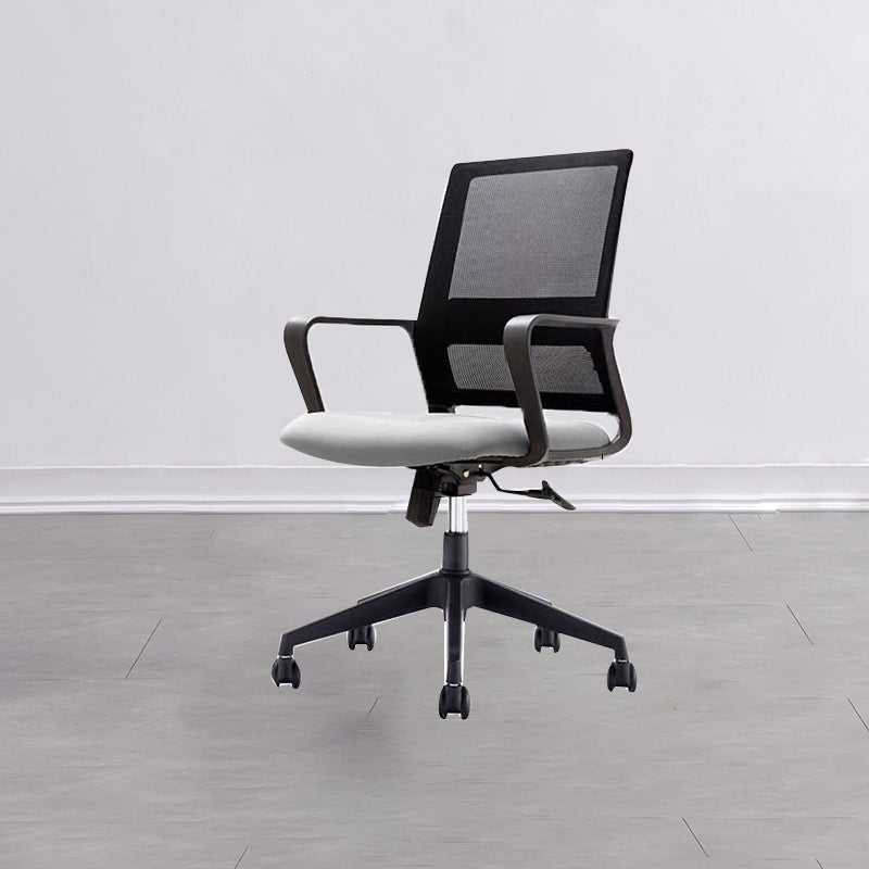 Ergonomic Mesh Mid-Back Desk Chair Tilt Mechanism Office Chair Clearhalo 'furn' 'furn_office_chair' 'Furniture' 'Office Chairs' 'Office Furniture' 'office_chair' 5671318
