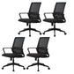 Ergonomic Mesh Mid-Back Desk Chair Tilt Mechanism Office Chair Black 4 Piece Set Clearhalo 'furn' 'furn_office_chair' 'Furniture' 'Office Chairs' 'Office Furniture' 'office_chair' 5671327