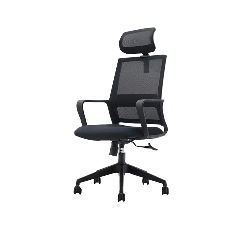 Ergonomic Mesh Mid-Back Desk Chair Tilt Mechanism Office Chair Textured Black 1 Piece Clearhalo 'furn' 'furn_office_chair' 'Furniture' 'Office Chairs' 'Office Furniture' 'office_chair' 5671334