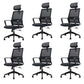 Ergonomic Mesh Mid-Back Desk Chair Tilt Mechanism Office Chair Textured Black 6 Piece Set Clearhalo 'furn' 'furn_office_chair' 'Furniture' 'Office Chairs' 'Office Furniture' 'office_chair' 5671337