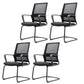 Ergonomic Mesh Mid-Back Desk Chair Tilt Mechanism Office Chair Matte Black 4 Piece Set Clearhalo 'furn' 'furn_office_chair' 'Furniture' 'Office Chairs' 'Office Furniture' 'office_chair' 5671341