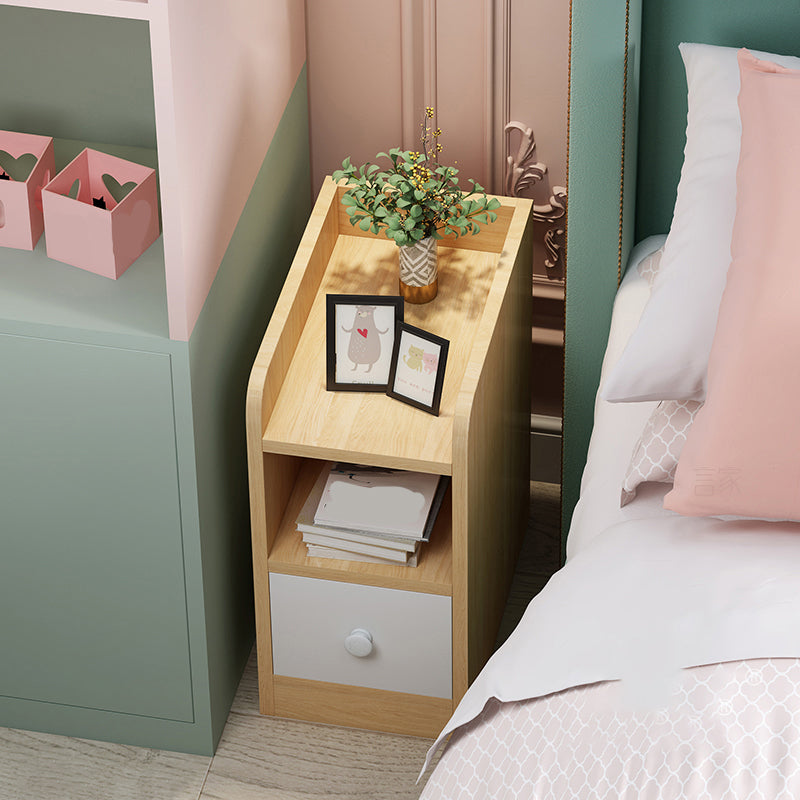 Scadinavian Wood Nightstand 20" Tall Bedside Cabinet with Drawer and Shelf Clearhalo 'Bedroom Furniture' 'furn' 'furn_night_stand' 'Furniture' 'night_stand' 'Nightstands' 5671387