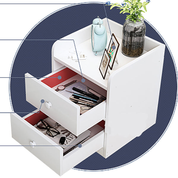 Scadinavian Wood Nightstand 20" Tall Bedside Cabinet with Drawer and Shelf Clearhalo 'Bedroom Furniture' 'furn' 'furn_night_stand' 'Furniture' 'night_stand' 'Nightstands' 5671395