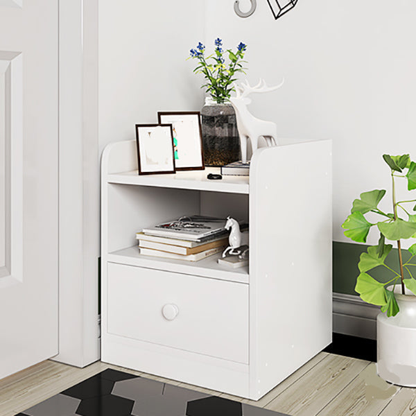 Scadinavian Wood Nightstand 20" Tall Bedside Cabinet with Drawer and Shelf Clearhalo 'Bedroom Furniture' 'furn' 'furn_night_stand' 'Furniture' 'night_stand' 'Nightstands' 5671397