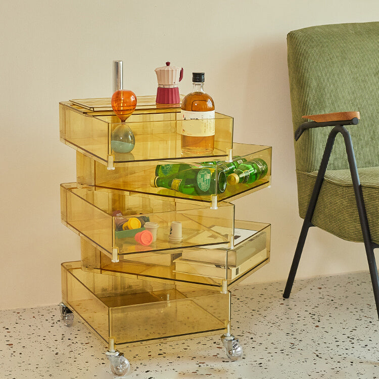 Comodino rimovibile nordico da 28 "he tavolo da notte di plastica con cassetti