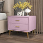 1-Drawer Nightstand 18.5" H Wooden Bed Nightstand with 4 Legs