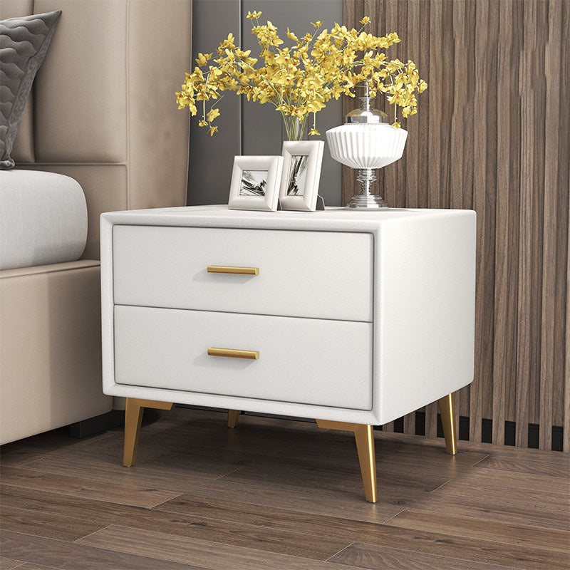 1-Drawer Nightstand 18.5" H Wooden Bed Nightstand with 4 Legs Off-White Clearhalo 'Bedroom Furniture' 'furn' 'furn_night_stand' 'Furniture' 'night_stand' 'Nightstands' 5671445