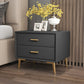 1-Drawer Nightstand 18.5" H Wooden Bed Nightstand with 4 Legs