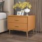 1-Drawer Nightstand 18.5" H Wooden Bed Nightstand with 4 Legs