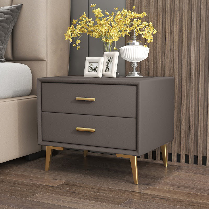 1-Drawer Nightstand 18.5" H Wooden Bed Nightstand with 4 Legs Light Coffee Clearhalo 'Bedroom Furniture' 'furn' 'furn_night_stand' 'Furniture' 'night_stand' 'Nightstands' 5671450