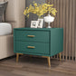 1-Drawer Nightstand 18.5" H Wooden Bed Nightstand with 4 Legs