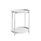 Metal Bed Nightstand Modern Open Storage Shelf Included Night Table with Legs