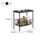 Metal Bed Nightstand Modern Open Storage Shelf Included Night Table with Legs