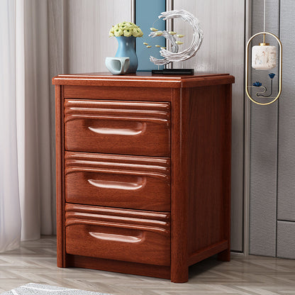 Moderno comodino in legno massiccio 3-Drawer da 26 pollici Halnut Night Tavolo in marrone
