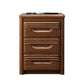 Moderno comodino in legno massiccio 3-Drawer da 26 pollici Halnut Night Tavolo in marrone
