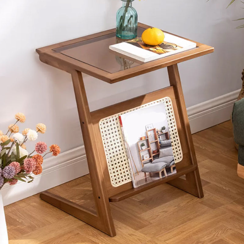 Nightand en verre moderne 23 pouces H les jambes non-storage incluent la table de nuit