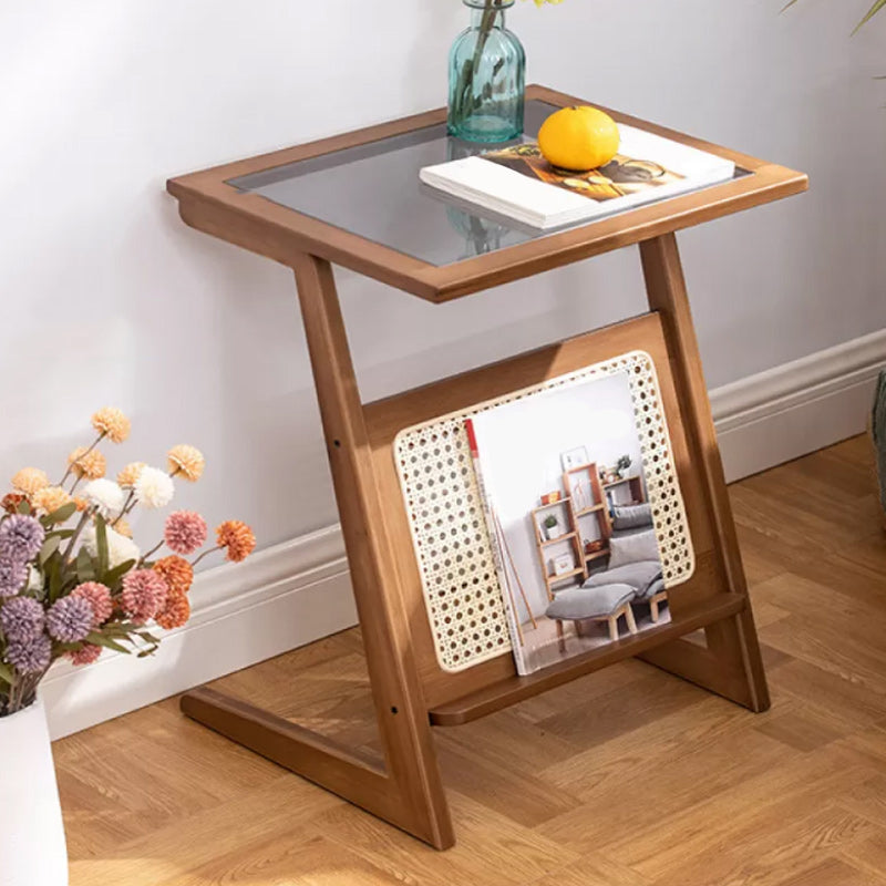 Nightand en verre moderne 23 pouces H les jambes non-storage incluent la table de nuit