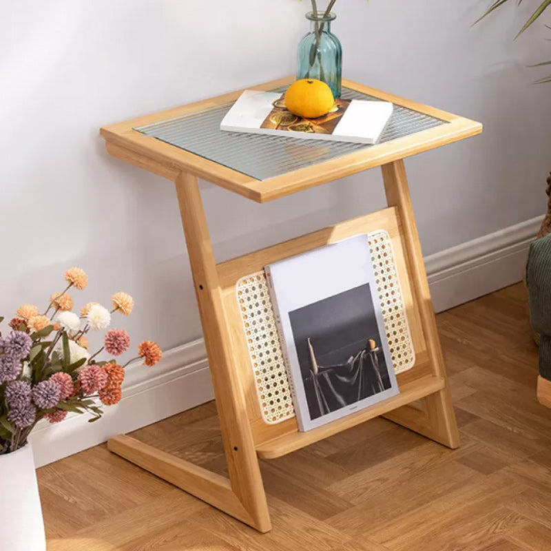 Nightand en verre moderne 23 pouces H les jambes non-storage incluent la table de nuit