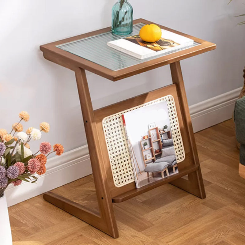 Nightand en verre moderne 23 pouces H les jambes non-storage incluent la table de nuit