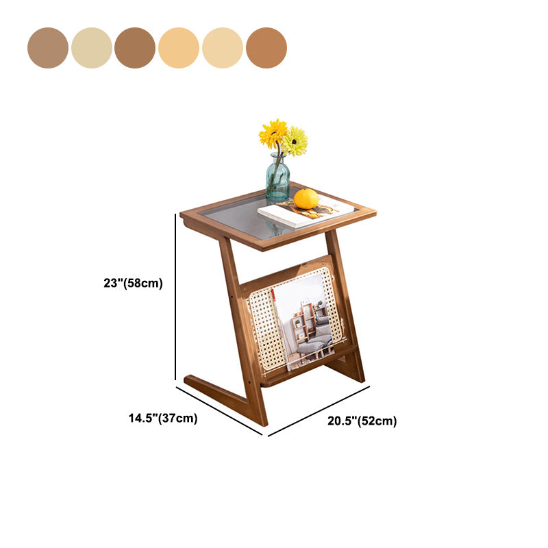 Nightand en verre moderne 23 pouces H les jambes non-storage incluent la table de nuit